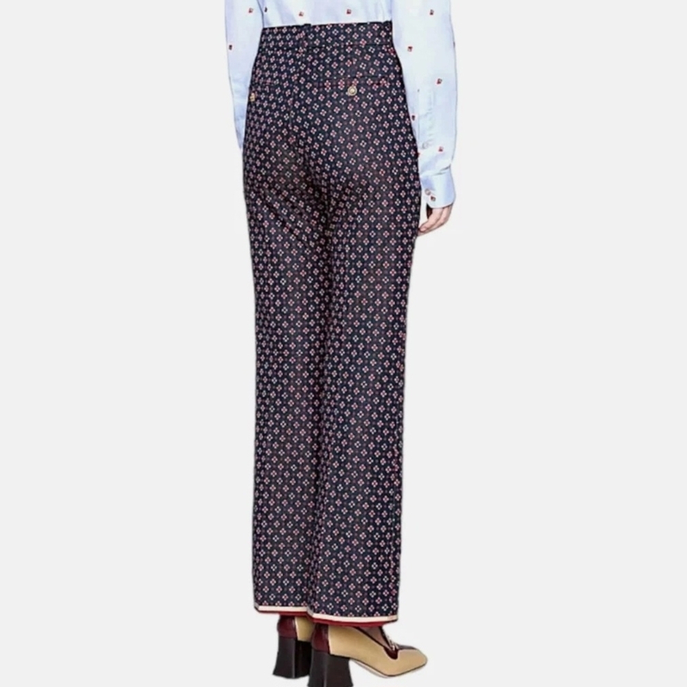 Gucci Blue and Red Geometric Women's Pants Size XS - Picture 2 of 12